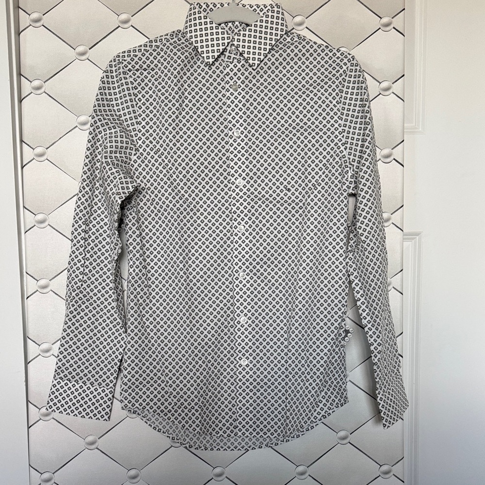 Express Black and White Patterned Men's Shirt